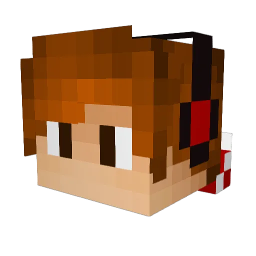 JagAdmiral Minecraft avatar head, 3D render