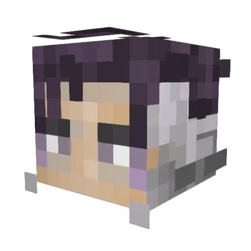 Jagaaan_ Minecraft avatar head, 3D render