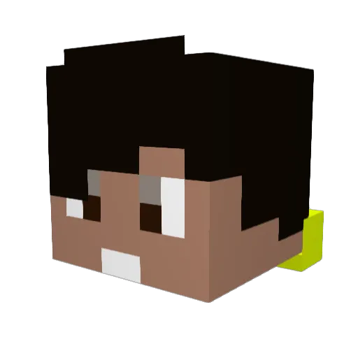 Jagell Minecraft avatar head, 3D render