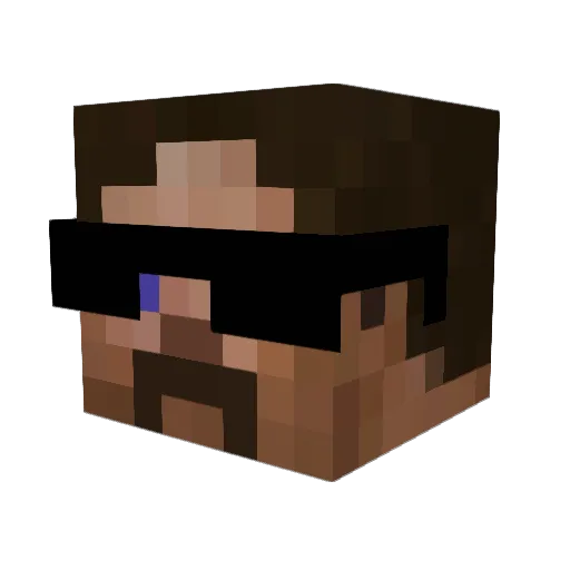 Jagger83 Minecraft avatar head, 3D render