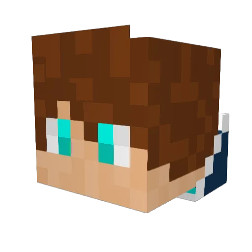 Jaggerlikemoves Minecraft avatar head, 3D render