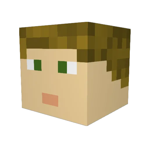 Jaggnetwork Minecraft avatar head, 3D render