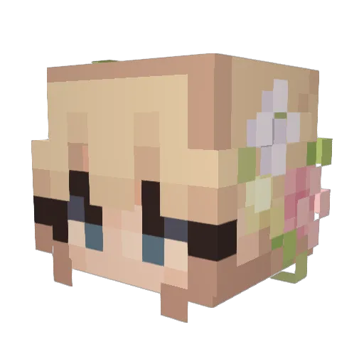 Jaginha Minecraft avatar head, 3D render