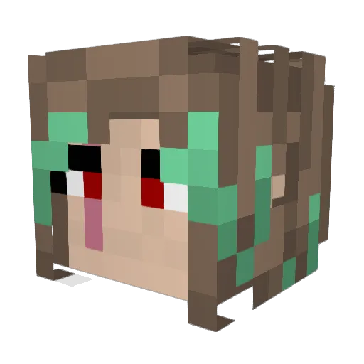 Jaglitz Minecraft avatar head, 3D render