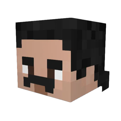 Jaglord59 Minecraft avatar head, 3D render