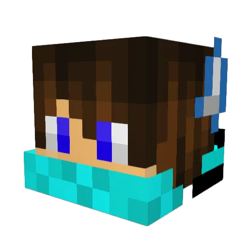 Jaguar1234 Minecraft avatar head, 3D render