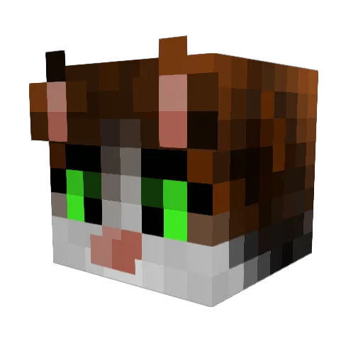 JaguarPixels Minecraft avatar head, 3D render