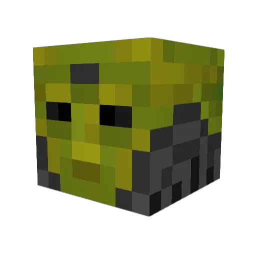 Jagularen Minecraft avatar head, 3D render