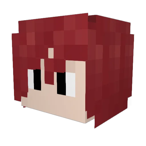 Jagulla Minecraft avatar head, 3D render