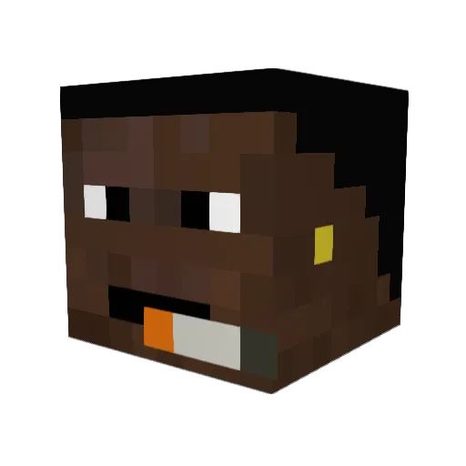 JahWitDaGat Minecraft avatar head, 3D render