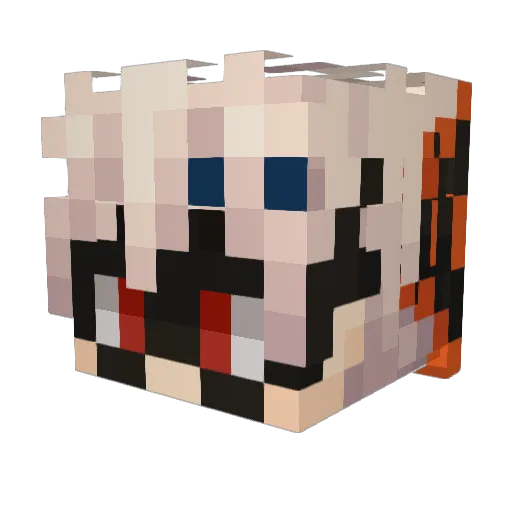 Jah_kub Minecraft avatar head, 3D render