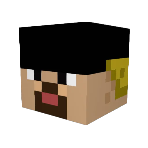 Jahade Minecraft avatar head, 3D render