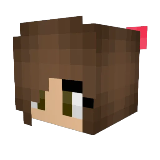 Jahavix Minecraft avatar head, 3D render