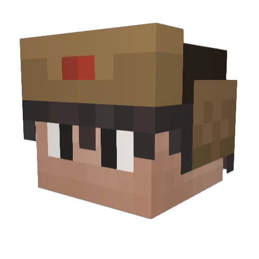 Jahawk44 Minecraft avatar head, 3D render