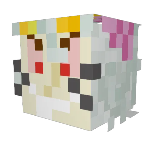 Jahblessin Minecraft avatar head, 3D render