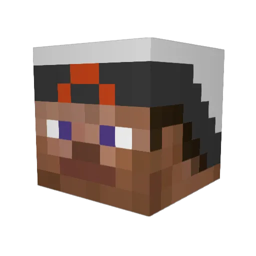 Jahkito Minecraft avatar head, 3D render