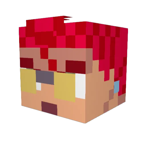 Jahleeus Minecraft avatar head, 3D render