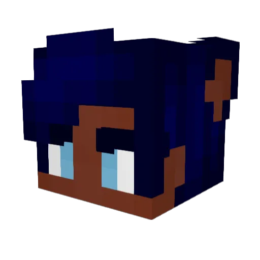 Jahmaire_kun Minecraft avatar head, 3D render
