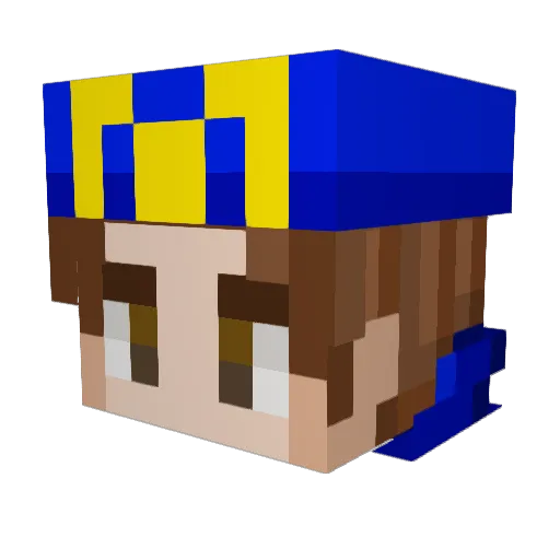 Jahmehss Minecraft avatar head, 3D render