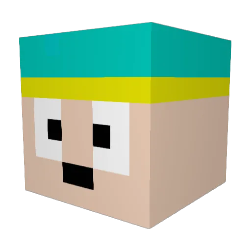 Jahodovy Minecraft avatar head, 3D render