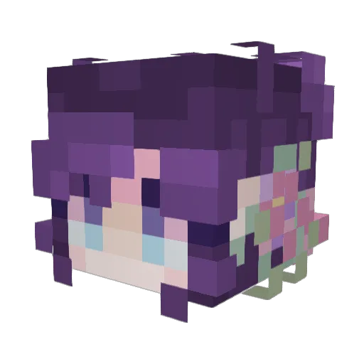 Jahoogie Minecraft avatar head, 3D render