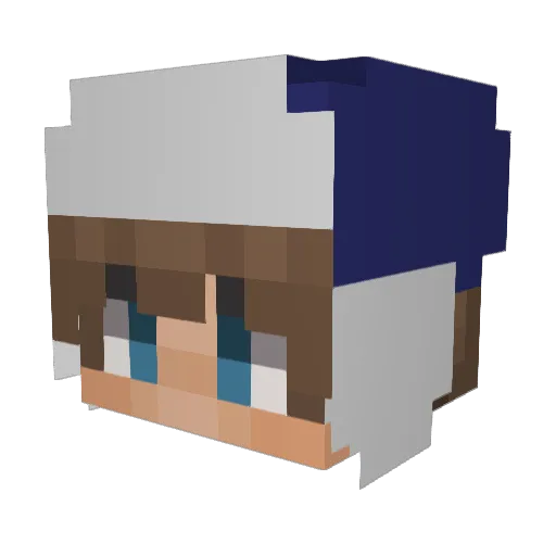 Jahqson Minecraft avatar head, 3D render