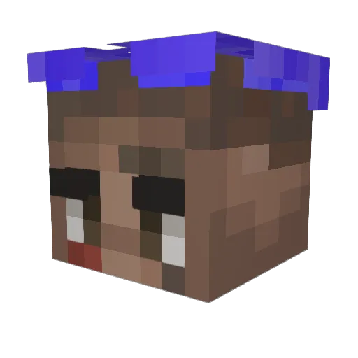 Jahshua Minecraft avatar head, 3D render