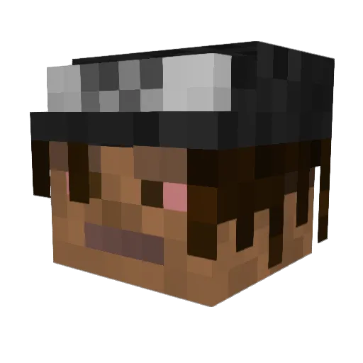 Jahsters Minecraft avatar head, 3D render
