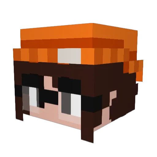 JaiDemi Minecraft avatar head, 3D render