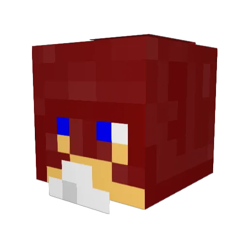 JaiIbait Minecraft avatar head, 3D render