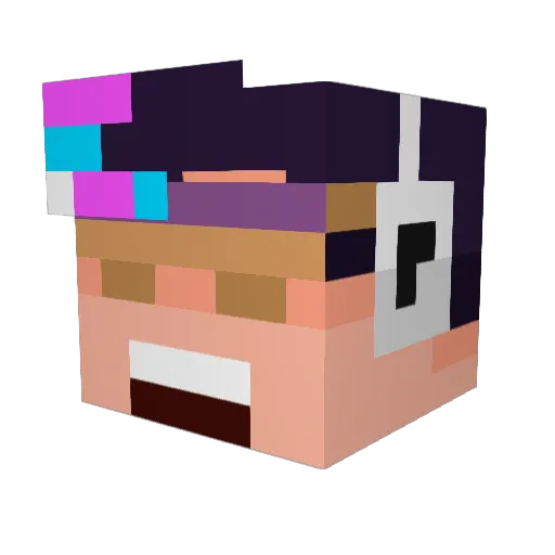 JaiSanpie Minecraft avatar head, 3D render