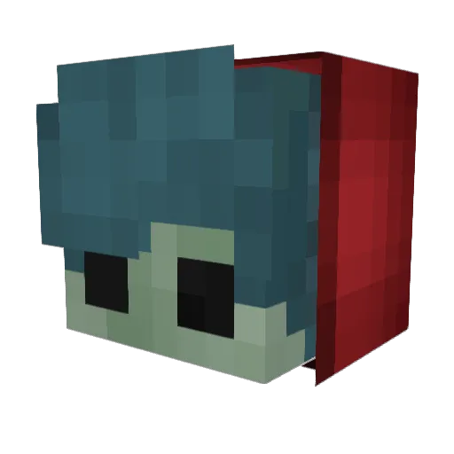 Jaichoppa Minecraft avatar head, 3D render