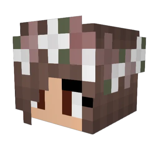 JaidaForster Minecraft avatar head, 3D render