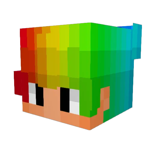 Jaidell Minecraft avatar head, 3D render