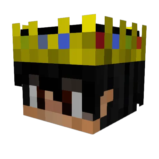 Jaiden_07 Minecraft avatar head, 3D render