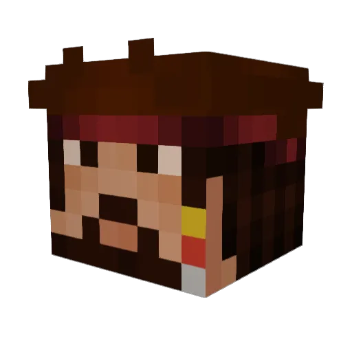Jaidenb Minecraft avatar head, 3D render