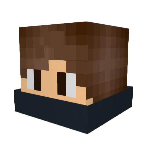 Jaider_PVP Minecraft avatar head, 3D render