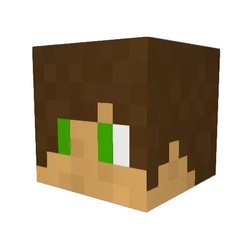 JaidynME Minecraft avatar head, 3D render