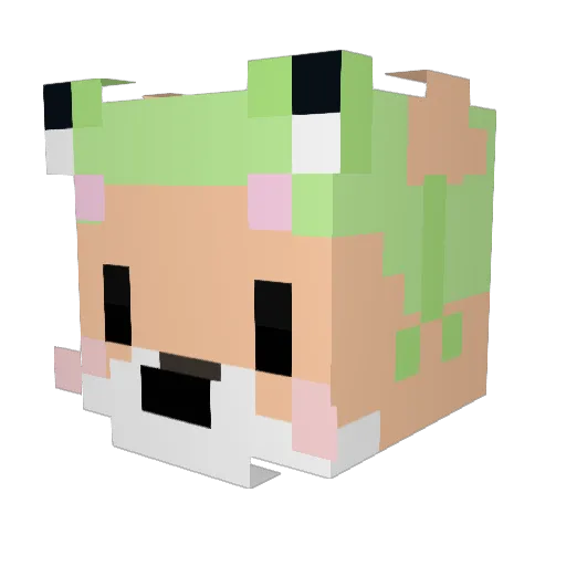 Jaikasan Minecraft avatar head, 3D render