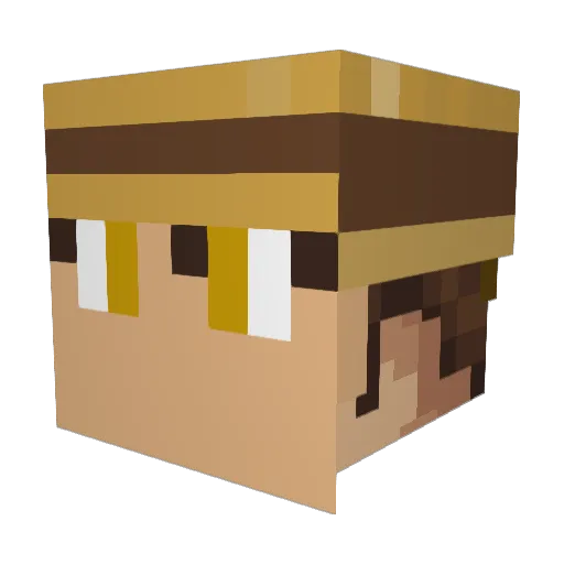 Jaiken8 Minecraft avatar head, 3D render