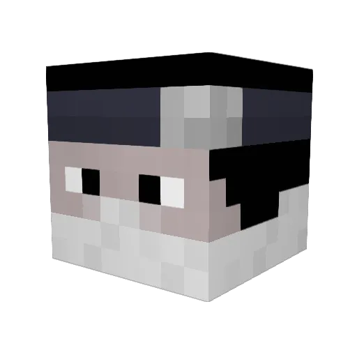 Jaileagle Minecraft avatar head, 3D render