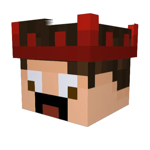JailedBolt Minecraft avatar head, 3D render