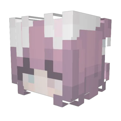 Jailet Minecraft avatar head, 3D render