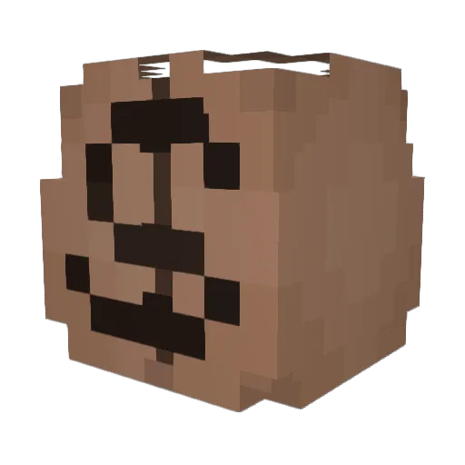 Jailrektar Minecraft avatar head, 3D render