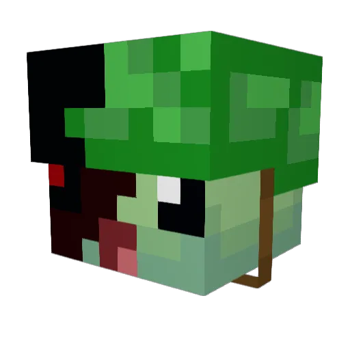 Jailshank Minecraft avatar head, 3D render