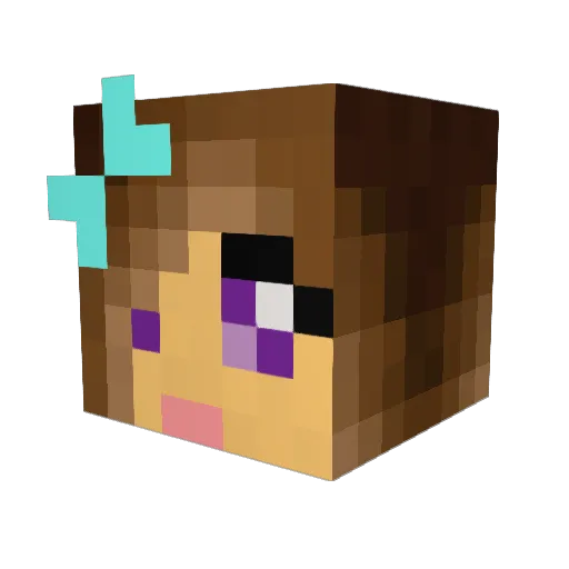 Jaimie101 Minecraft avatar head, 3D render
