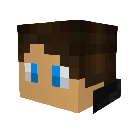 JainKang Minecraft avatar head, 3D render