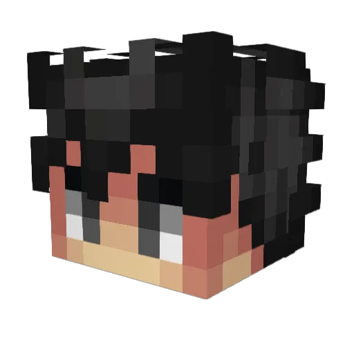 Jaintzu Minecraft avatar head, 3D render