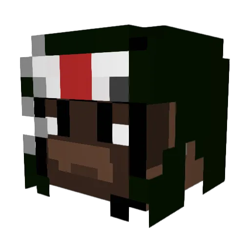 Jairyn Minecraft avatar head, 3D render