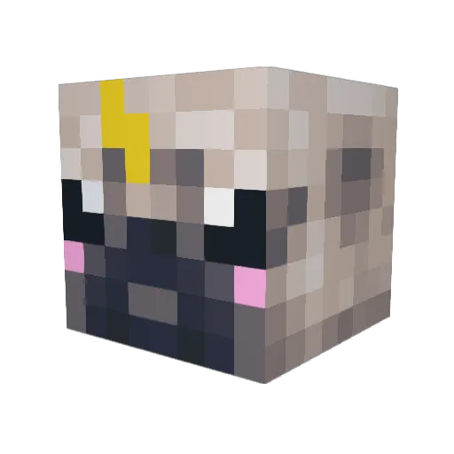 Jaisyzx Minecraft avatar head, 3D render